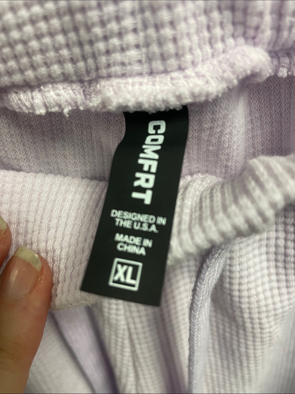 Comfrt waffle knit lounge set in limited edition Opal color. - Picture 9 of 15